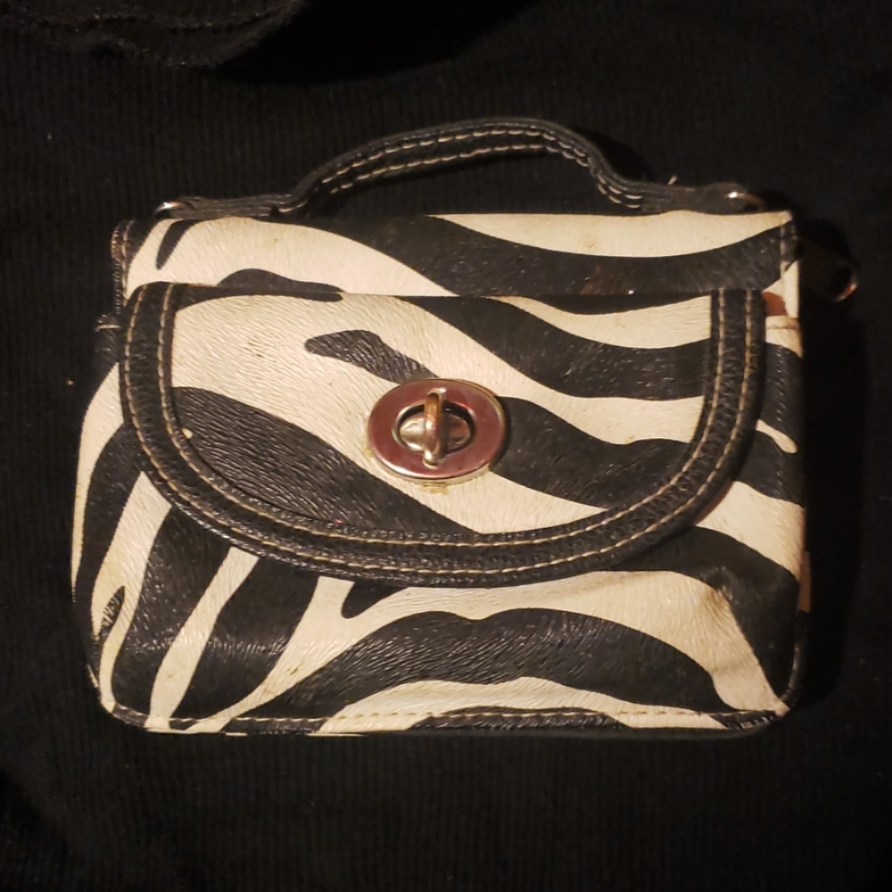 Zebra print billfold/mini purse
